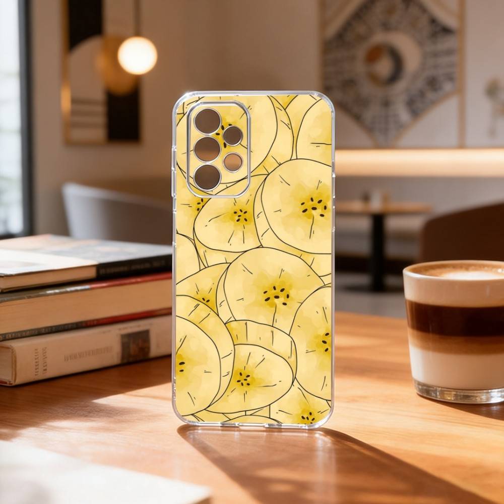 cute banana fruit pattern Phone Case For Samsung S25,S24,S21,S22,S23,S30,Ultra,S20,Plus,Fe Transparent Cover