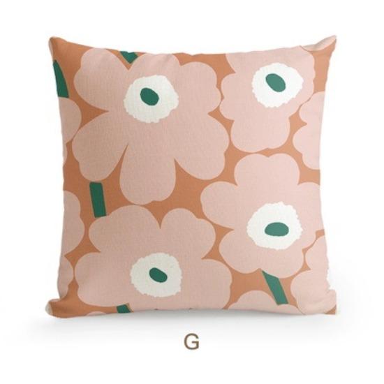 Nordisch Finnisch Sonnenblumenpflanze Blumendruck Kurzer Plüsch Kissenbezug Zuhause Sofa Kissen Kissenbezug