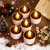 Solar Candle Outdoor Light, LED Flameless Solar Tea Lamp Candle, Suitable for Outdoor Window Lantern Balcony Garden Terrace Decoration