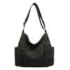 Large Capacity Nylon Shoulder Tote Bag With Inner Pouch And Soft Structure For Students