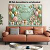 1Pcs Mint Green Golden Floral Birthday Gift Decoration Background Birthday Backdrop Decorations For Photo Studio Photo Booth Party