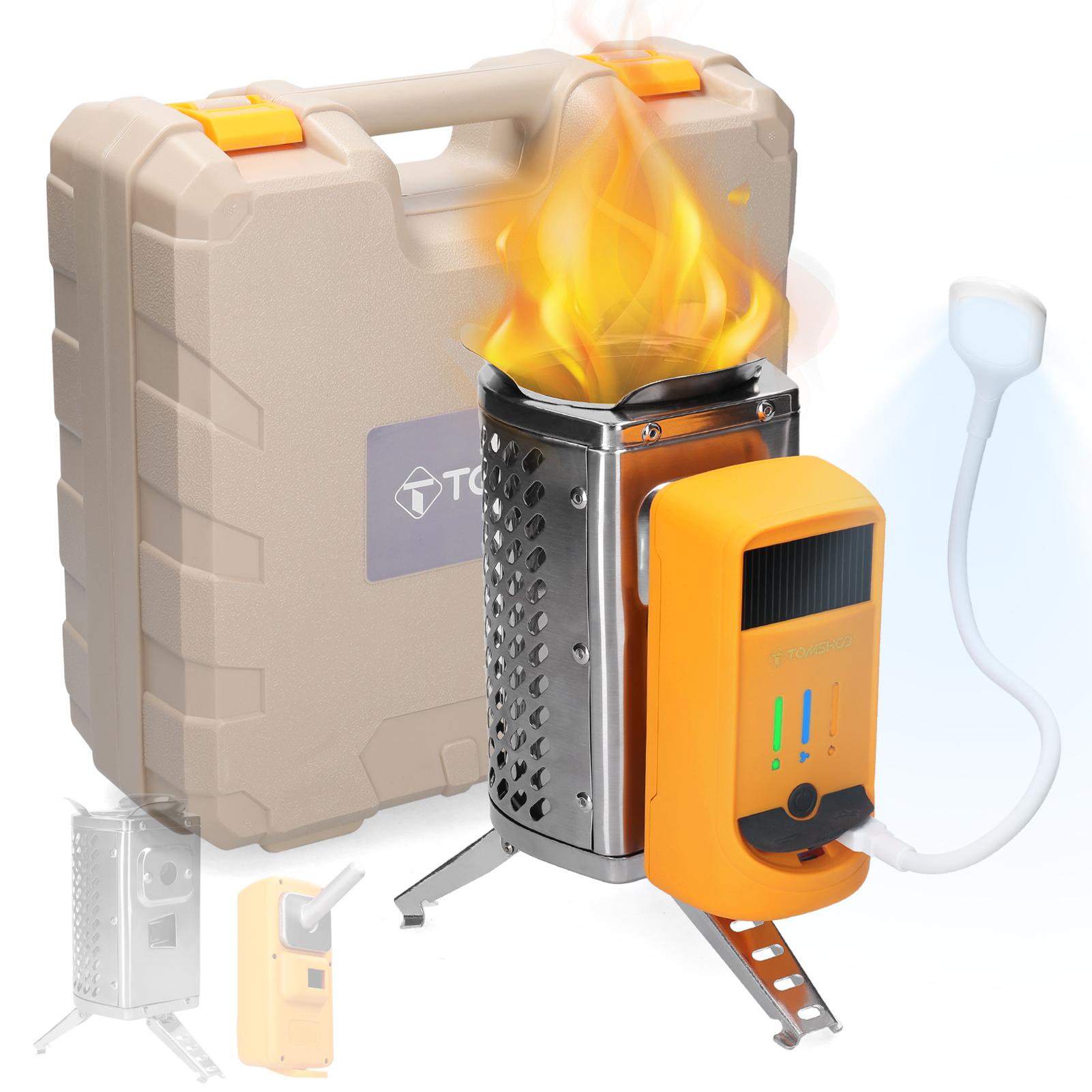 

Уличные печи для кемпинга без дыма, портативная электрогенераторная печь, горелки для пикника, пешего туризма, машины оранжевый