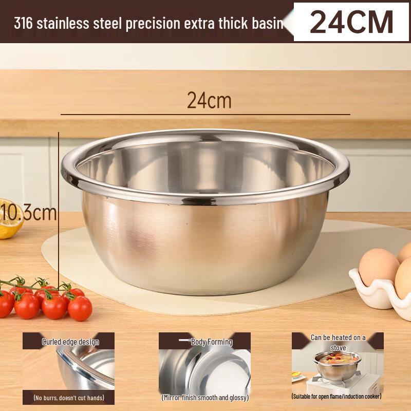 ZISIZ 316 Thickened Stainless Steel Basin Set