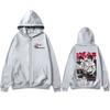 Anime Baki Hanma Graphic Zipper Hoodie Men'S Women'S Casual Manga Oversized Zip Up Jacket Coat Unisex Fashion Vintage Streetwear