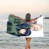1pc NARUTO Beach Towel, Beach and Seaside Swimming Pool Equipment, Fashion Pattern, Rectangular, Travel Essentials