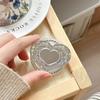 Japanese Small Fresh Glitter, Sequined Love Mirror, Mobile Phone, Airbag Bracket, Rhinestone, Magnetic Paste, Desktop Support Frame