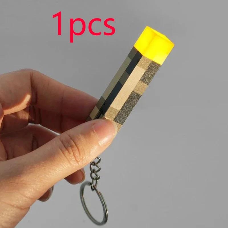 

~Mini Torch Keychain# Rechargeable Light Torch*..Plastic Game Mode; &Toys Backpack Decorative% Pendant Children s Toys Gifts
