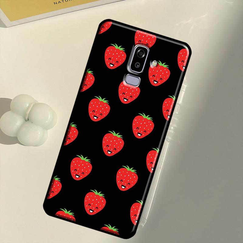 Cute Strawberry Case For Samsung Galaxy J8 A7 A9 A6 A8 2018 A3 A5 J1 2016 J3 J5 J7 2017 J6 J4 Plus Coque