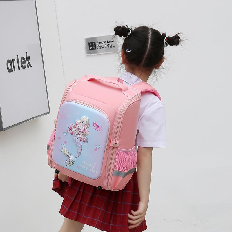Adorable Cartoon Backpack For Kids Durable Oxford Fabric Large Capacity School Bag