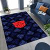 Cartoon T-Transformers Autobots Optimus Prime Rug for Bedroom Living Room Sofa Home Doormat Decor, Large Kids Non-slip Floor Mat