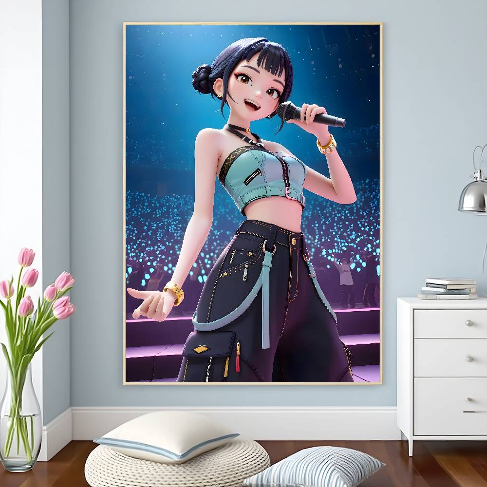 KPop D-Demon H-Hunters plakát HD samolepicí voděodolné plakáty všestranná dekorace do domácností, barů, hotelů a dalších věcí