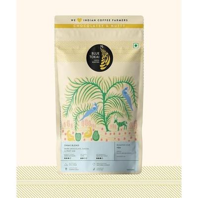 Blue Tokai Coffee Roasters Dhak Blend - Dark Roast | South Indian Filter Grind 500G Pouch| 100% Arabica Beans  | Freshly Roasted Ground Coffee