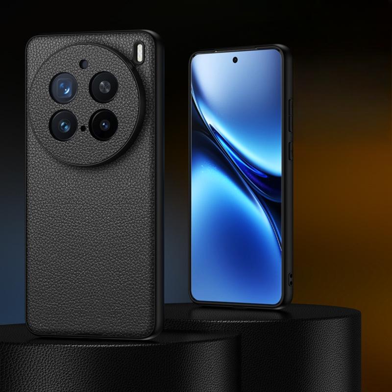 Applicable To Vivox200pro Mobile Phone Case Business Lychee Pattern X200 Anti-fall 100 Full-inclusive Men and Women Leather Case