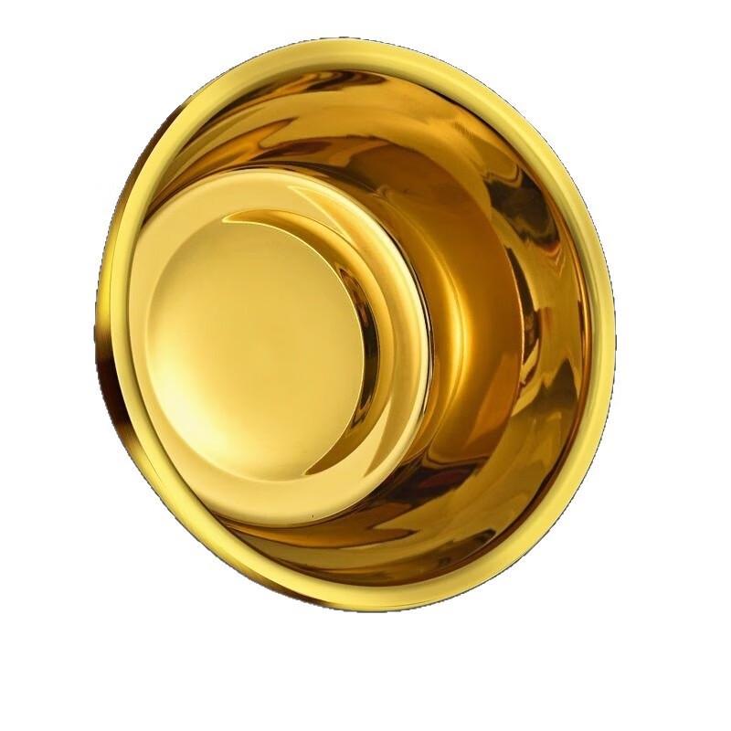 ZISIZ Golden Stainless Steel Rolled-Edge Basin