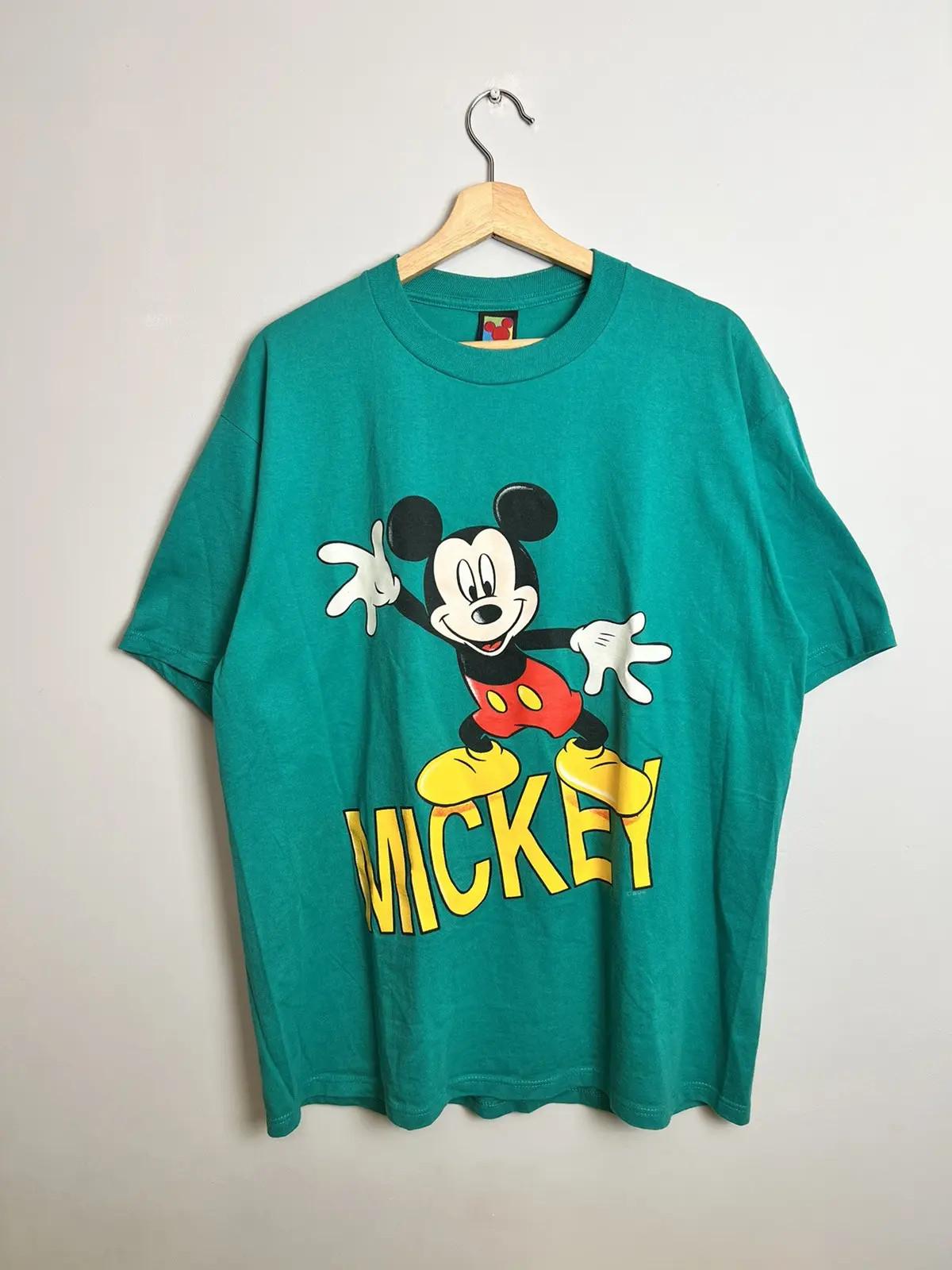Rare Vintage 90s Mickey Mouse Big Graphic Disney Cartoon Tee Unisex T-Shirt L