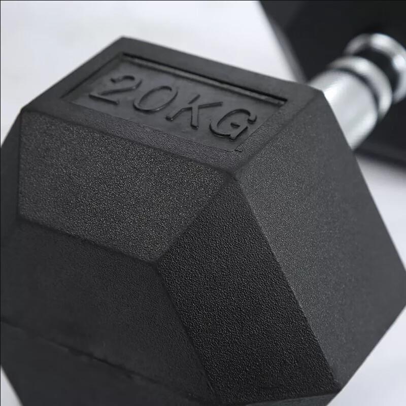 Haojiali Hex Rubber-Coated Dumbbell
