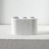 Set da Bagno in Pietra Wabi-Sabi: Bicchiere per collutorio, Portaspazzolino, Flacone per lozione, Diffusore, Portasapone e Vassoio.