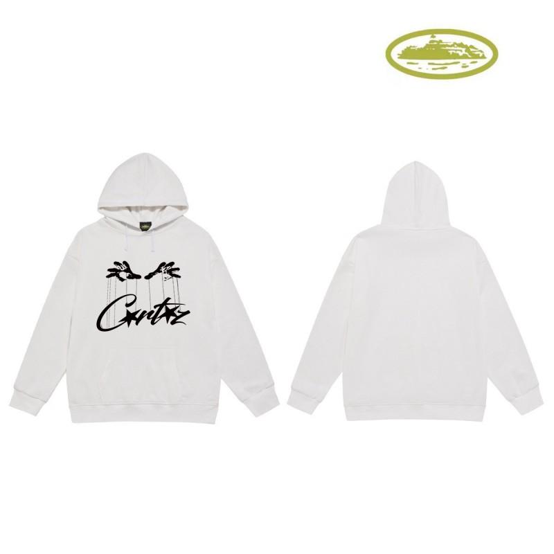 CORT Alcatraz Distressed Hoodie Men Streetwear Loose Fit Couple Sweatshirt Winter