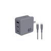 Chargeur Secteur - Force Power - Ultra-Compact - 65W Power Delivery - 2 USB-C - 1 USB-A