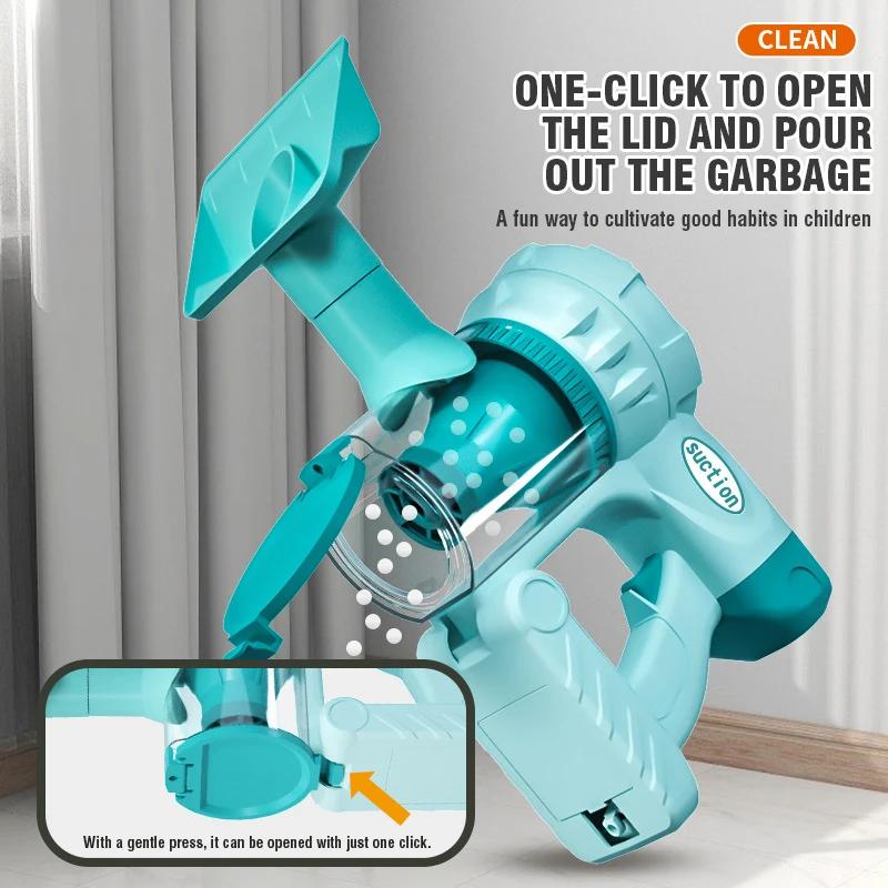 Non-Toxic Preschool Detachable Cleans Set Pretend Play Toy Realistic Electric Vacuum Cleaner Cleaning Carts Toys For Kids Christmas Gifts