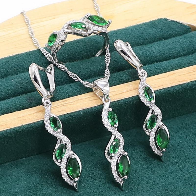 Ring Necklace Earring Bracelet Set Stand Alone