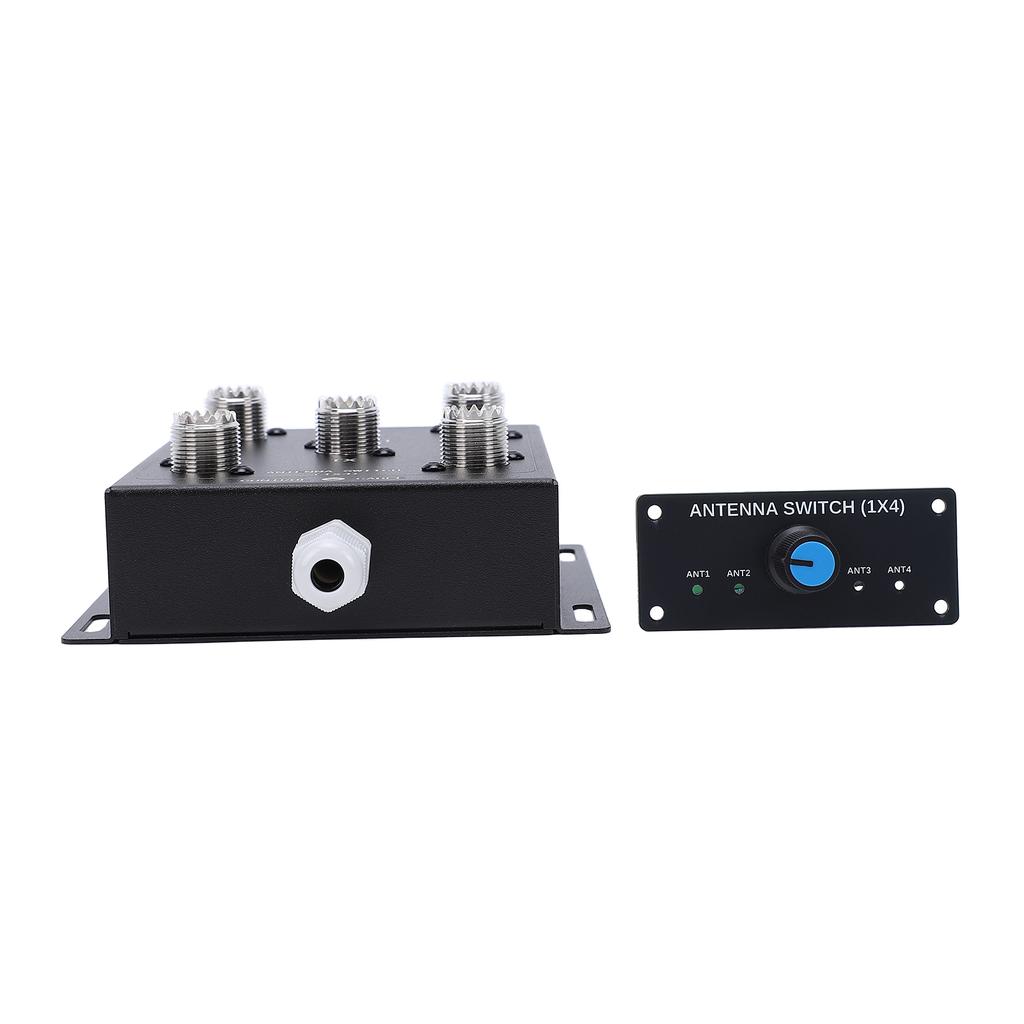 Coaxial Remote Antenna Switch Kit 4 Channel 1 Output HF Coax Antenna Switch 500W PEP 1.8 60MHz SO 239 Connector for Ham