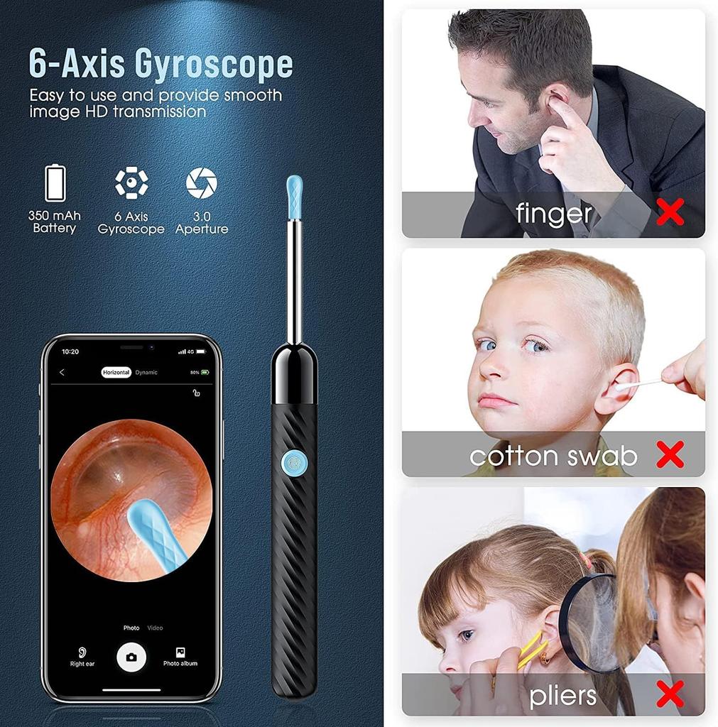 Ear Wax Removal - Earwax Remover Tool - Ear Canal Cleaner with 1080P Camera