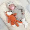 FLUFFYFUN 100% Cotton Baby Toy, Fox Plush Toy, 18cm (Orange)