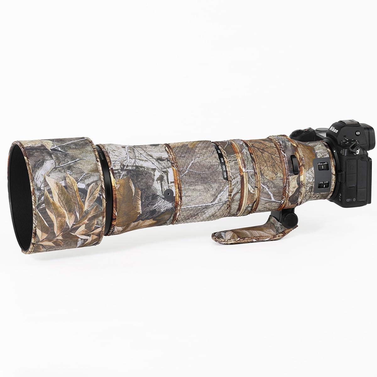

CHASING BIRDS Camouflage Waterproof Lens Coat for NIKON Z Rainproof Lens Protector 180-600mm f/5.6-6.3 VR, (Woodland, Standard)