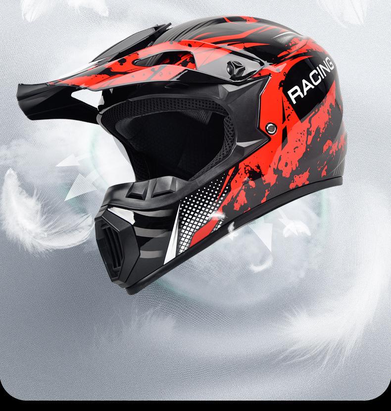 DOT-Certified Full Face Off-Road Motorcycle and Mountain Bike Safety Helmet
