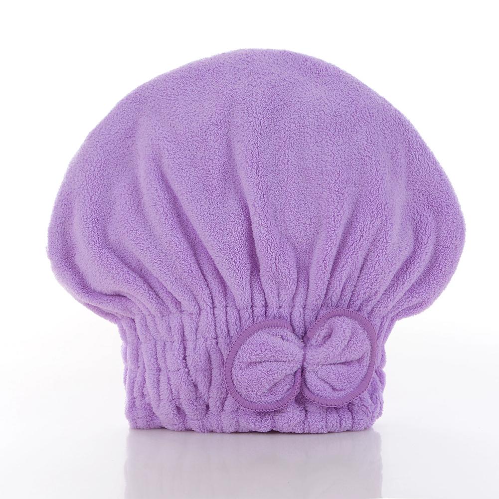 1Piece Microfiber Hair Drying Towels Head Wrap With Bow-Knot Shower Cap Hair Turban Hairwrap Bath Cap For Curly Long Wet Hair Present