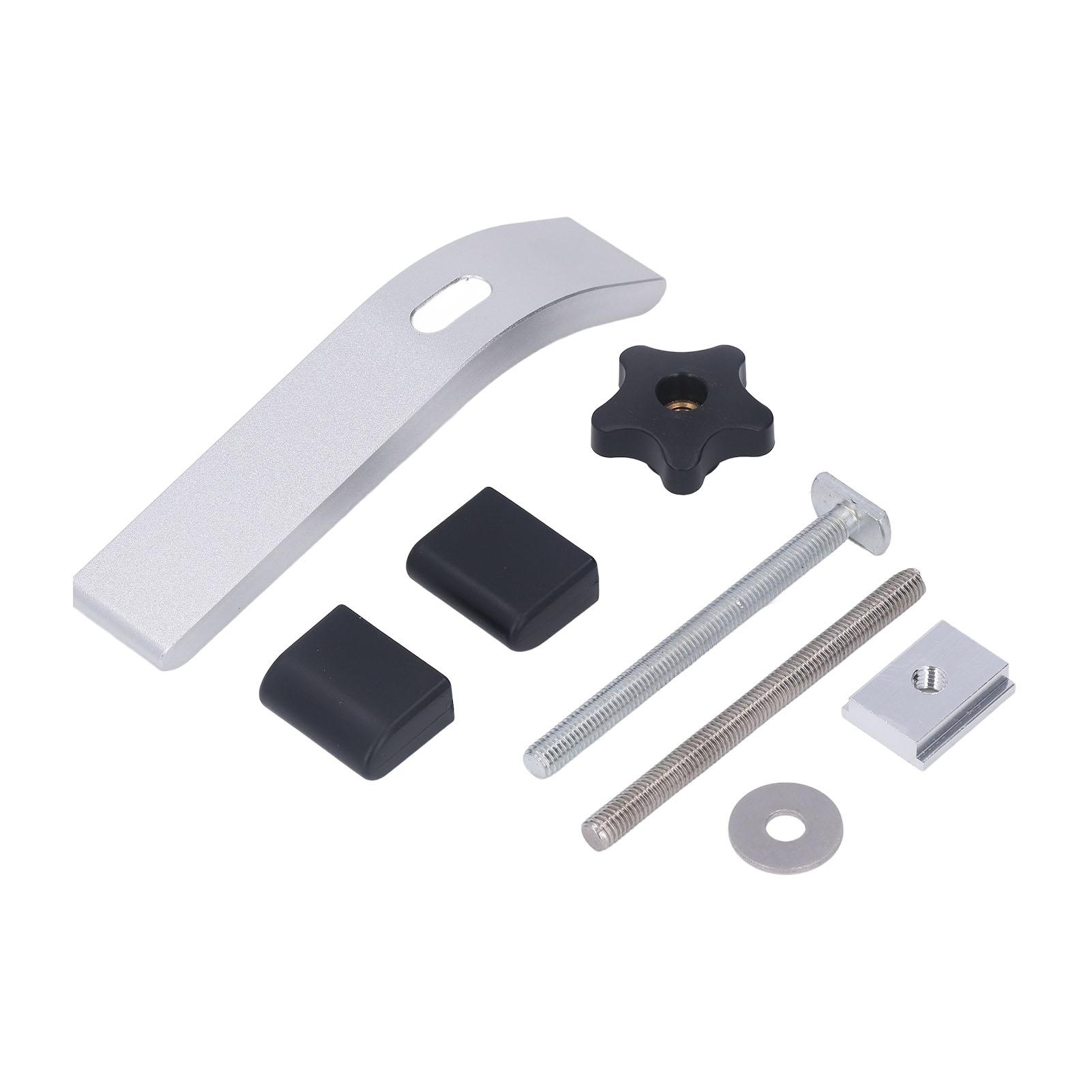 

2 комплекта зажимов для прижимных планок T Track из алюминиевого сплава для деревообработки с ЧПУ, аксессуары для зажимных приспособлений 6 27 дюймов L 12 дюймов T