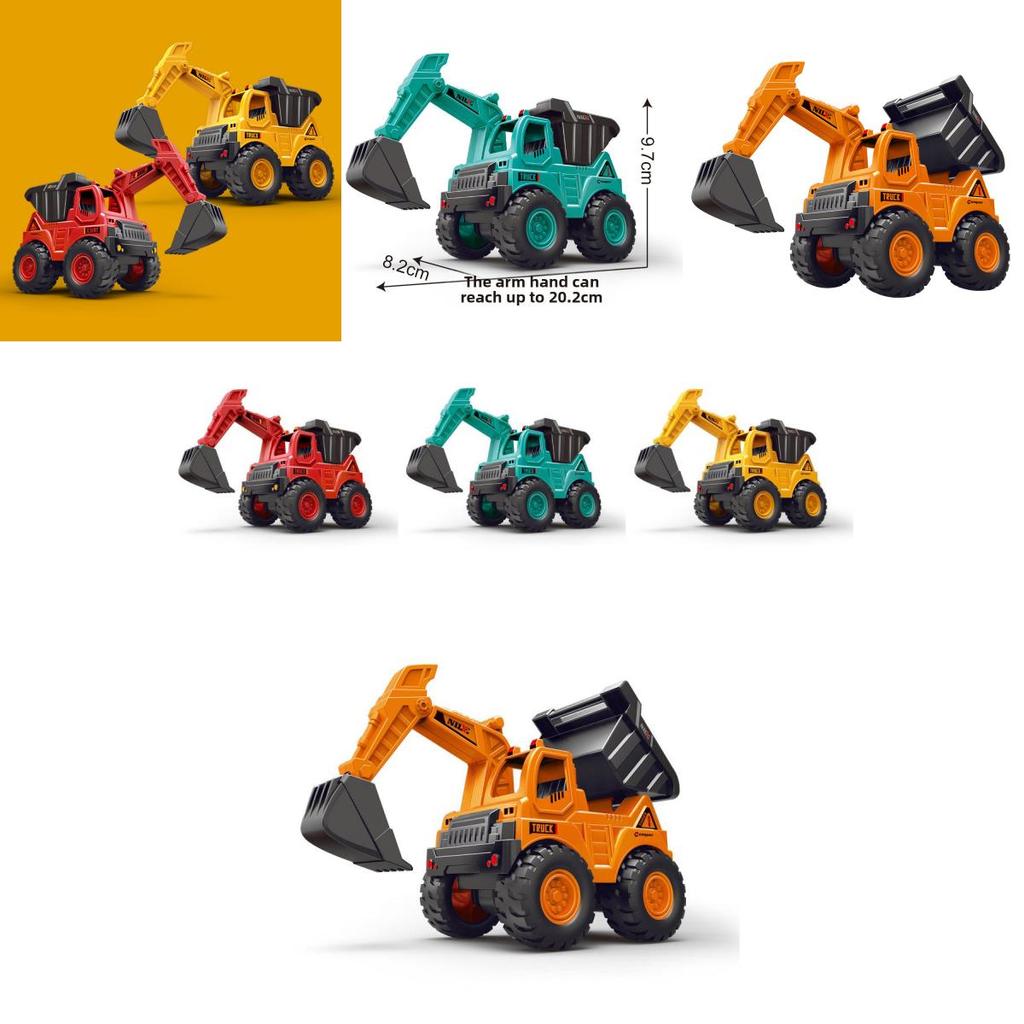 Childrens Inertia Excavator Dump Truck Toy For Developmental Play And Handeye Coordination