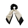 Korean-Style Polka Dot Double Layer Ribbon Bow Scrunchie Hair Tie for Women