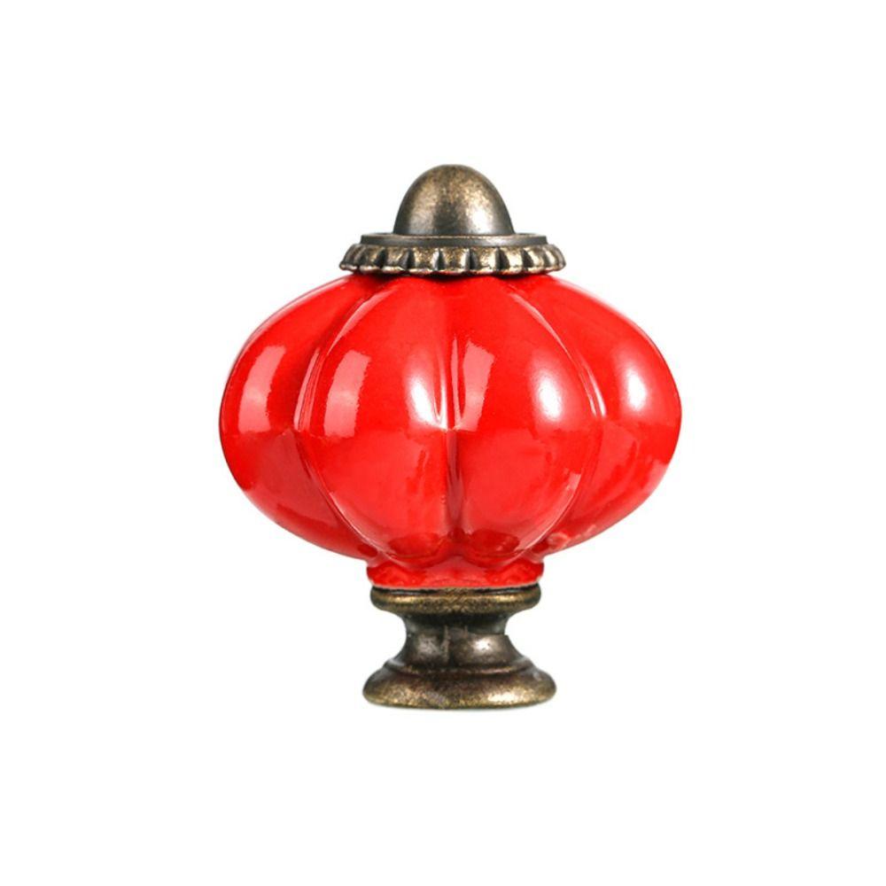 European Style Ceramic Pumpkin Handle Round Door Pull Handles Retro Cabinet Knob Cupboard