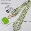 Universal Adjustable Leaf Shaped Phone Lanyard for Women Crossbody Single Shoulder Neck Strap Pearl Pendant Hanging Anti Loss