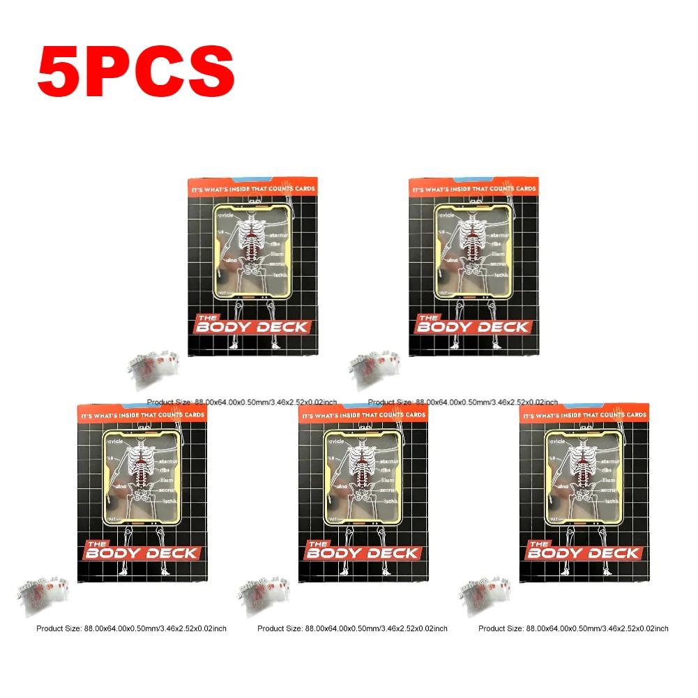 1-4 szt. Talia Ciała Szkielet Karta do Gry Manekin Ciało Talia Projekt Rentgenowski Przezroczysta Anatomia Karta do Pokera Obraz 3D Karta Edukacyjna