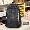 Schoolbag new ins wind three-piece schoolbag high value junior high school students large capacity load reduction nylon backpack