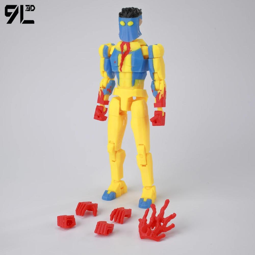 9L3D Dummy13 Lucky13 Conquest Action Figure Invin-cible Model Full Body Movable Toy Multi-Jointed Movable Robot 3D Printed Decor