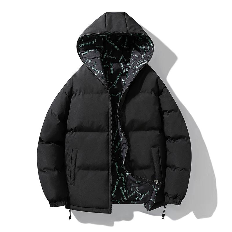 2023 Trendy Plus Size Double-Sided Cotton Hooded Jacket - Loose Fit, Thick Warm Winter Outerwear for Couples