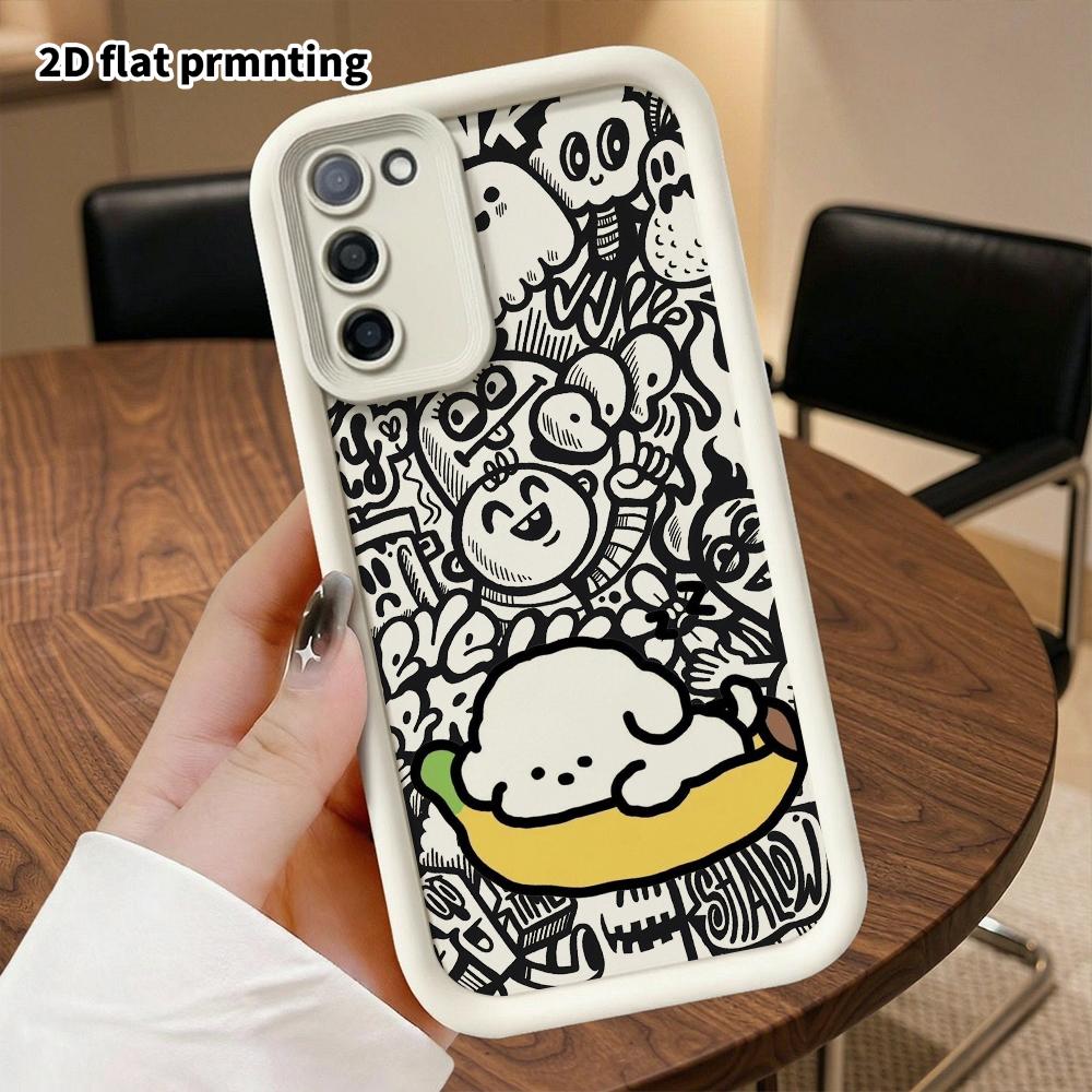 Phone Case: 2D Flat Samsung Galaxy A34 A35 M05 M06 S20 S22 S21 FE Plus 5G Protective Case, Sleep Symbols, Christmas and Halloween Gifts