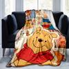 1pc. Cartoon Pooh Bear Blanket, Seasonal Universal Home Decor Gift for friends and family,Soft Flannel Throw Blanket, Versatile & Cozy for B