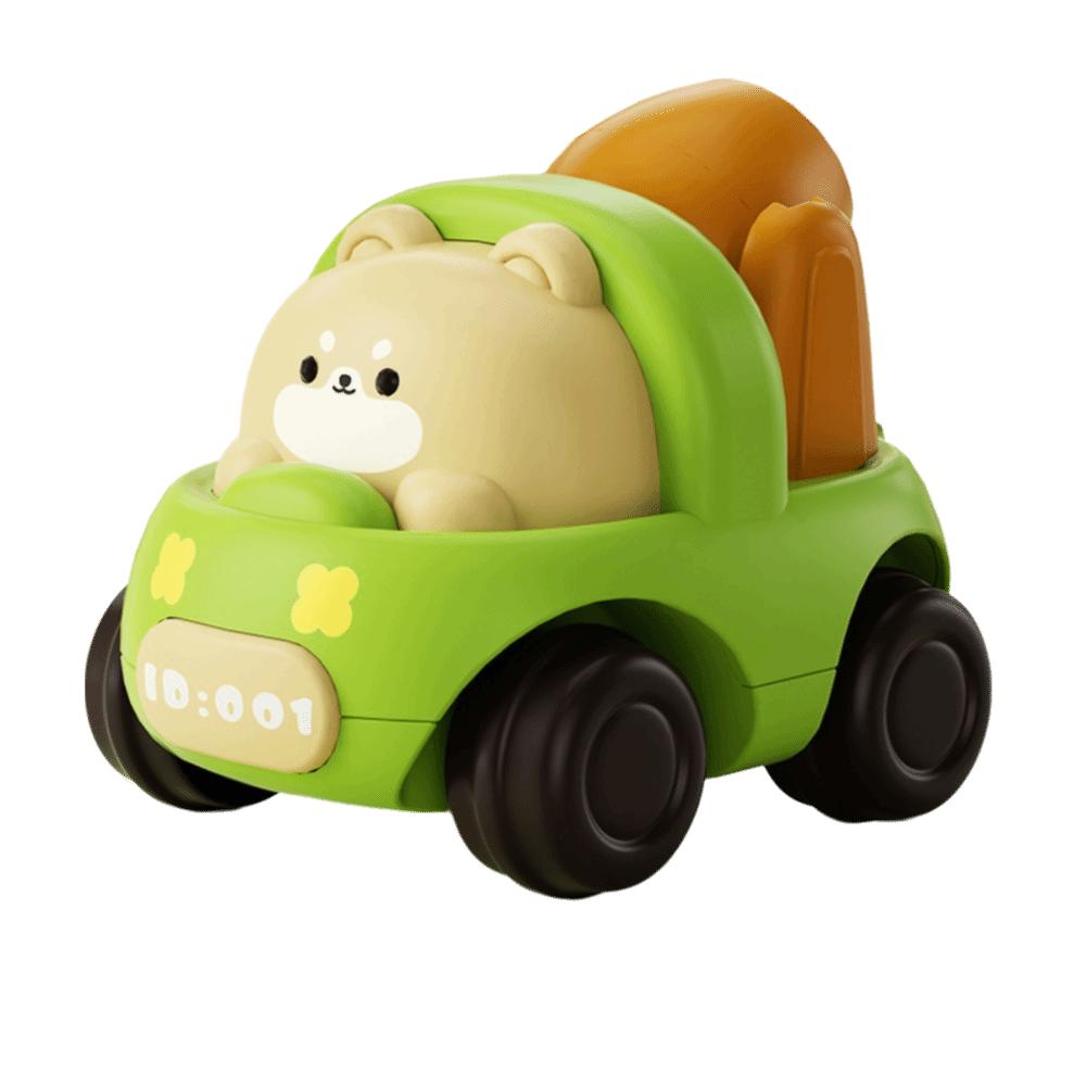 

High Quality Engineering Car Toy Soft Rubber Inertia Toy Car Animal Modeling Toy Car Infant Toy