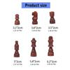 32Pcs Hand Carved Wood Chess Pieces Portable Tournament Chessmen International Chess Figures for Chess Board Game