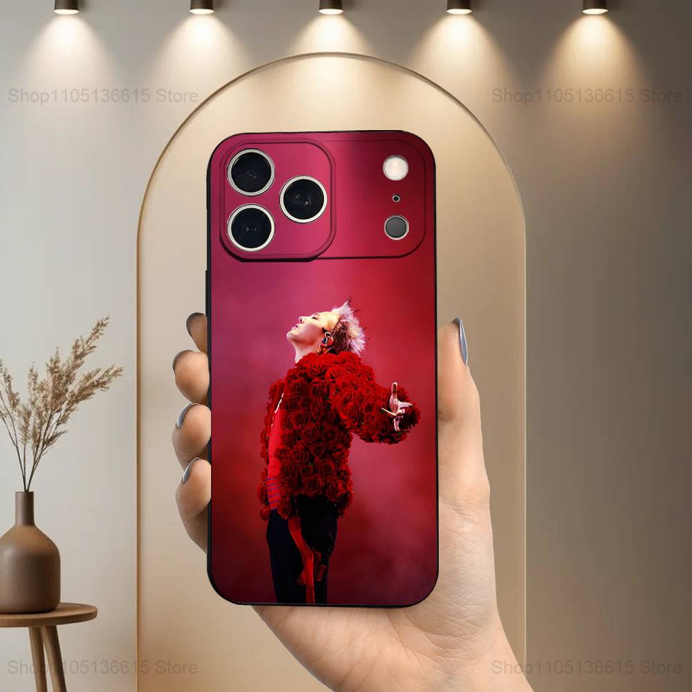Singer G-GD-G-Dragon Cool Case For iPhone 17,16,15,14,13,12,11,Plus,Pro Max,XS,X,XR,SE,Mini,8,7,Soft Silicone Black Cover iPhone17