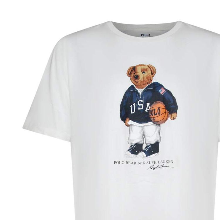 Polo Ralph Lauren Letter Pattern Printed Crew Neck Short Sleeve T-Shirt Men T-Shirt White 710778636-006