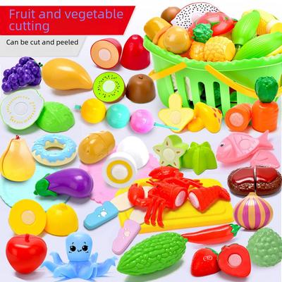Kids' Pretend Kitchen Playset - Fruit and Vegetable Toys for Boys and Girls