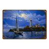 Metal Sign Vintage Sailboat Nautical Decor Maritime Gift Wall Art 20x30 Cm