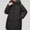 Xue Zhong Fei 2024 Winter Women's Mid-length Hooded Down Jacket