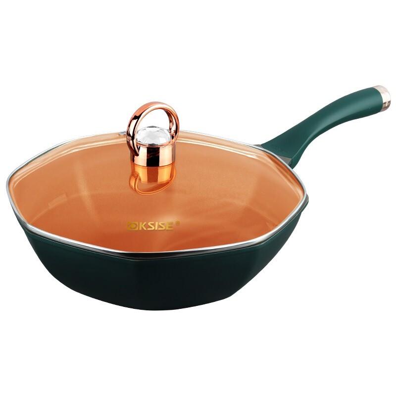 

KSISE Maifan Stone Octagonal Diamond Stir-fry Wok 32cm